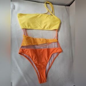 Yellow and Orange Bikini Set